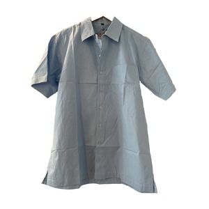 New OOBE Men’s Vintage 90’s‎ Blue Short Sleeve Button Down Shirt SC Hike Outdoor